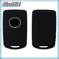 SUQI Keyless Entry Remote Holder, Black Silicone Key  Cover Protector, Function Design Car Accessories for Mazda 3 2019 2020 2021 2022 2023