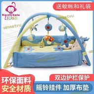 秒發嬰兒遊戲毯摺疊床爬行墊寶寶音樂益智玩具新生兒棉絨健身架0-1歲