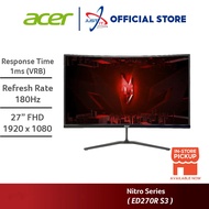 ACER Nitro ED270R S3(180HZ) / ED270R X0 (200HZ) 27" CURVED GAMING MONITOR ( 27" VA FHD 1MS / AMD FRE