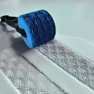 AFMY Clay Stamp Roller Geometric Flower Patterns Relief Rolling Tool Ceramic Clay Texture Wheel Clay