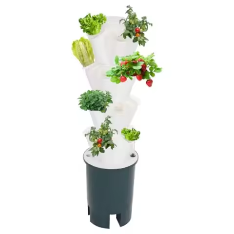 20-Plant Vertical Tower Garden System Indoor Hydroponic Growing Kit with Seedling Box Pump Germinati