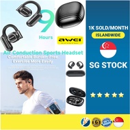 (SG)Awei Air Conduction Sports Headset Wireless Bluetooth 5.3 Headphones Hifi Stereo Sound TWS Earbuds With Microphone