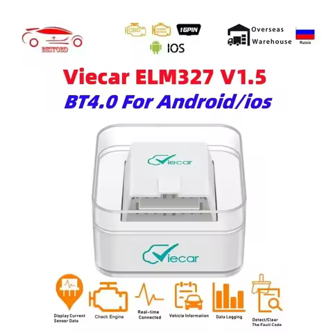 Viecar ELM327 V1.5 PIC18F25K80 ODB2 Scanner Auto Tools ELM 327 V1 5 Bluetooth-Compatible 4.0 For IOS