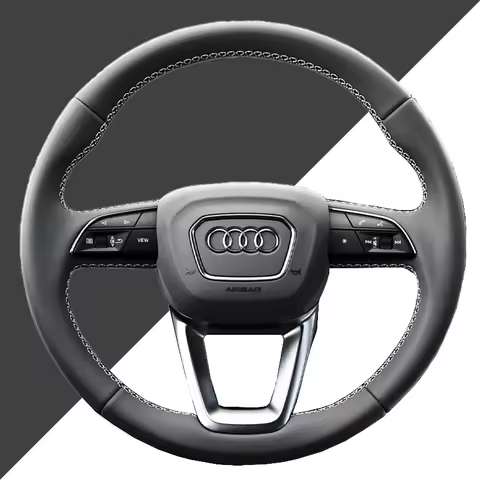 Nappa leather Customized Car Steering Wheel Cover For Audi A4 (B9) Avant Allroad Q3 Q5 SQ5 Q7 SQ7 Q8