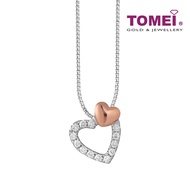 TOMEI Diamond Pendant With Chain White+Rose Gold 585 (P6191WR)