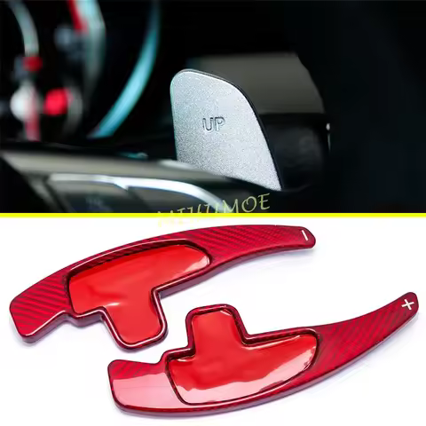 Real Carbon Fiber Steering Wheel Paddle Shifter Extension Shift Stylish For Mercedes AMG A45 C63 E63