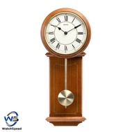 Seiko QXC213B QXC213 Brown Solid Oak Case Wooden Pendulum Wall Clock