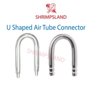 [SHRIMPSLAND] Aquarium U Shaped Air Tube Connector Glass Stainless Steel
