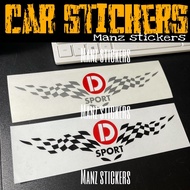 [24 HOURS SHIP] STIKER D SPORT WINGS  / CAR STICKER D SPORT WINGS DAIHATSU
