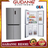 KULKAS 4 PINTU GEA G4D-404 INOX LEMARI ES GEA 4 PINTU G4D 404 SILVER