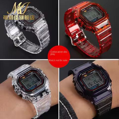 New Watch Strap Bezel For Casio 35th Anniversary G-SHOCK GMW-B5000 Waterproof Transparent Set Watchb
