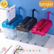 TAMAKO Hand Shredder, ABS Mini Paper Shredder, Portable Transparent Hand Crank Manual Shredder A6 Paper