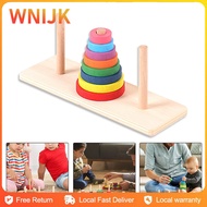 Tower Wooden Building Blocks Hanoi Rings Baby Wooden 8 of Trap Tower Hanoi Building
