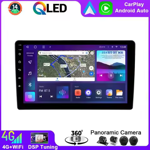 Android 14 QLED Screen Car Multimedia Player For Hyundai Elantra 3 XD 2000-2012 Carplay Auto Radio B