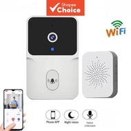A smart wireless doorbell camera with a built-in battery, easy installation, night vision, USB charg