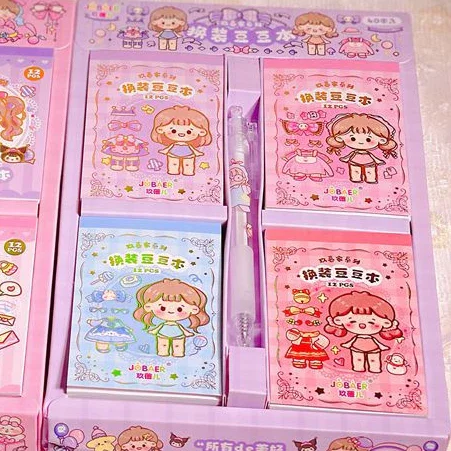 Sticker Buku mini Motif Momo dress up ancient Kartun Korea Cute Dekorasi Handbook Stiker Notebook DI