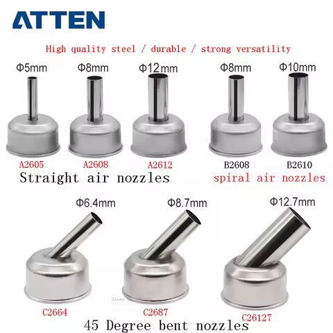 45 Degree Nozzle For ATTEN ST-862D Lead-Free Hot Air Gun Soldering Station Intelligent Rework Statio
