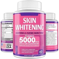 Glutathione Whitening Pills - 60 Capsules 5000mg Glutathione - Effective Skin Lightening Supplement 