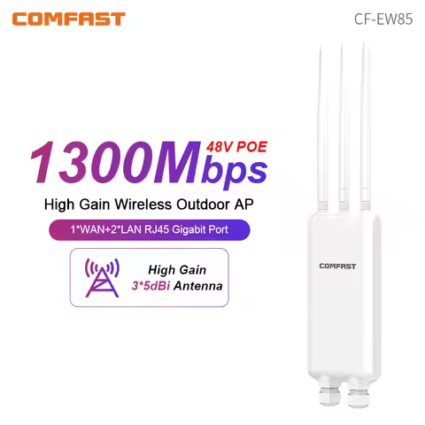 COMFAST 1300Mbps Outdoor Access Point 2.4G&5.8GHz Gigabit AP Long Range Repeater High Power 3*5dBi W