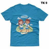 Kaos Anak Karakter TK Taman Kanak Custom Sablon Nama dan Sekolah Usia 1-12 Th Terlaris