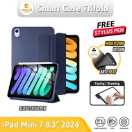 Case IPad Mini 7 7th Gen 8.3" 2024 WiFi 5G LTE A2995 Casing tablet 8.3 Inch Smart Flipcase Cover Tri