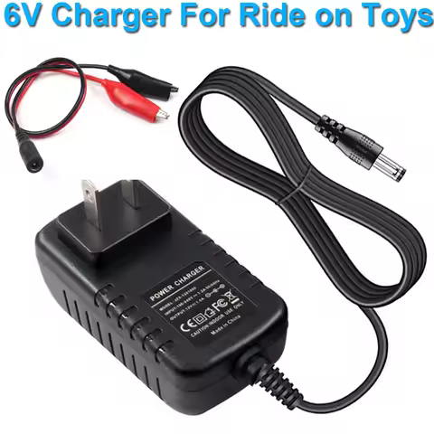 6V Sealed Lead Acid Battery Charger, 7.4V 1A Battery Charger with Alligator Clip for 6V Sealed Lead 