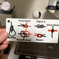 NN Backpacking Rescue Knot Reference Card 3D Printed Waterproof Knot Tying Cards Outdoor Knots Maste