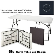6ft Multipurpose Folding Table Heavy Duty Exhibition Dining Outdoor Folding Table/ Meja Lipat Pelbag