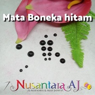 MATA Black doll eyes (10 pcs), plain doll eyes