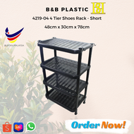 4219-03 / 4219-04 / 4220-03 / 4220-04 3/4 Tiers Shoes Rack (Short / Long) - B&B Plastic