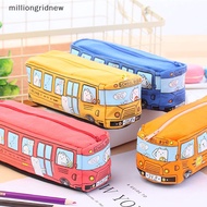 [milliongridnew] Bus cute pencil case canvas Stationery box large capacity pen bag Pencil cases GZY