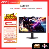 AOC  24G11ZE 23.8" GAMING MONITOR (23.8" FAST IPS FHD /0.3 ms / 240hz / ADAPTIVE SYNC/HDMI/DP )