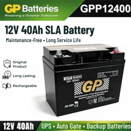 ORIGINAL GP 12V 40Ah Rechargeable Sealed Lead Acid Battery - GPP12400 GP Back Up Battery 12V40AH Rec