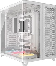 CORSAIR AIR 5400 LX-R RGB iCUE LINK Triple Chamber Mid-Tower PC Case - 3x Preinstalled Reverse Rotor