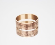 新西蘭硬幣戒指半便士 1953-1966 硬幣戒指男士硬幣戒指禮物