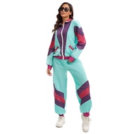 24Hourly Delivery New Women's Retro Thin Sports Outfit Disco Dance Costume Two-Piece Sports Set Stag