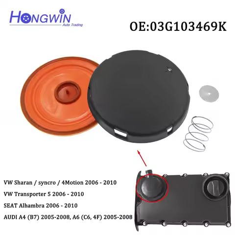 New 03G103469H 03G103475B PCV Valve Cover With Membrane For VW Sharan Syncro 4Motion Transporter Aud