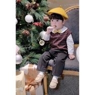 Dude Set with 2-color vest for boys from tkvn