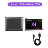 PUANTES Insta360 X4 แบตเตอรี่กล้องกีฬาแบบพาโนรามา 2500mAh + 360X4 USB dual slot charger กล่องเก็บอุป