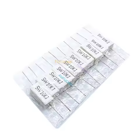 10pcs 5W 5% Cement Resistor Power Resistance 0.1 ~ 10K 0.1R 0.5R 1R 10R 100R 0.22 0.33 0.5 1 2 5 8 1