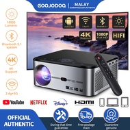 GOOJODOQ Portable Wi-Fi Mini 8K Full HD Projector With Smartphone Screen Sync