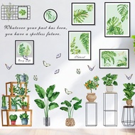 Wallpaper Green Plant Potted Plant Photo Frame Living Room Bedroom Wallpaper Plant Flower Wall Decor