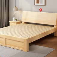 [🔥Free Delivery🚚🔥]Solid Wooden Bed Frame  Double Bed1.8m Storage Bed Frame Bed Frame With Mattress With drawers Bed Frame With Mattress Single/Queen/King Bed Frame