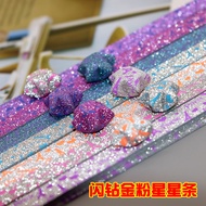 Glitter Star Strips 10 Colors Glitter Diamond Star Paper Lucky Star Origami Material Origami Star Pa