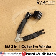 ⚡⚡ RM Acoustic Electric Bass Guitar Pro Winder 3 in 1 - Winder + String Cutter + Pin Puller Gitar Kapok Akustik Elektrik