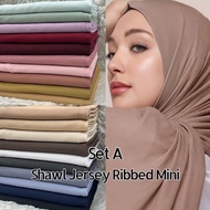 BORONG - SHAWL COTTON EXCLUSIVE JERSEY MINI HALUS RIBBED