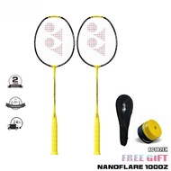 NANOFLARE 1000Z 88D / S Raket Badminton Ketiga Penuh Karbon Tunggal 26-30Lbs Raket Badminton Seranga