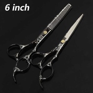 PLGI Straight Hair Scissors Buffing Stainless Steel 4Cr13 CL0O69