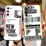 Air Ticket Label Soft Black Silicon TPU Cell Phone Case For OPPO R17 R15 R11 R9 R7 K1 F11 F9 F7 F5 A9 A7 A79 A75 A73 Realme RENO 3 2 6.4 U1 M B S X Z Pro Plus Youth 5G