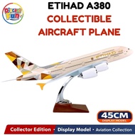 *𝙁𝙍𝙀𝙀 𝙆𝙀𝙔𝘾𝙃𝘼𝙄𝙉*47cm Etihad  Airlines Airbus A380 Diecast Aircraft Model Alloy Airplane Collectible E